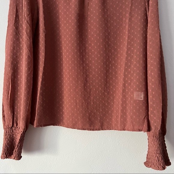Mauve Swiss Dot Blouse - Picture 4 of 12